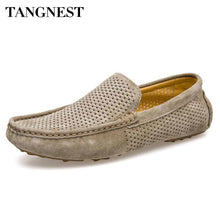 Load image into Gallery viewer, Tangnest New Cut-out Men Loafers Casual Breathable Summer Shoes Chic Genuine Leather Slip On Driver Shoes Man Moccasins  XMR2598