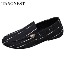 Load image into Gallery viewer, Tangnest 2017 New Korean  Men Canvas Shoes Breathable Loafers Slip On Men&#39;s Shoes Casual Man Flats 2 Colours Size 39-44 XMR2043