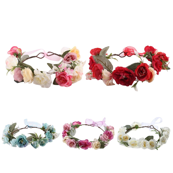 Infant Kids Rose Flower Baby Hairband Headband Seaside Headwear Newborn Photo Props Baby Girl Hair Accessories