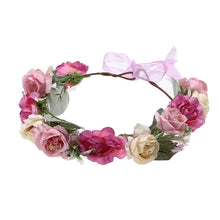 Load image into Gallery viewer, Infant Kids Rose Flower Baby Hairband Headband Seaside Headwear Newborn Photo Props Baby Girl Hair Accessories