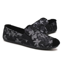 Load image into Gallery viewer, Tangnest New Fashion Flower Printed Flats Shoes For Male Casual Mesh Slip-on Loafers Suede Leather Toe Low Toe Shoes Man XMR3080