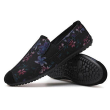 Load image into Gallery viewer, Tangnest New Fashion Flower Printed Flats Shoes For Male Casual Mesh Slip-on Loafers Suede Leather Toe Low Toe Shoes Man XMR3080