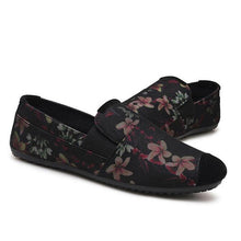 Load image into Gallery viewer, Tangnest New Fashion Flower Printed Flats Shoes For Male Casual Mesh Slip-on Loafers Suede Leather Toe Low Toe Shoes Man XMR3080