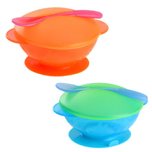 Load image into Gallery viewer, Baby Dishs Sucker Bowl Spoon Tableware Dinnerware Set Kids Baby Feeding Training Bowls Non-slip Food Container