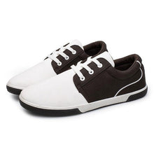 Load image into Gallery viewer, Tangnest NEW Autumn Patchwork Men&#39;s Sneakers Casual Round Toe Lace Up Flat Shoes For Men PU Leather Breathable Shoes XMR2956