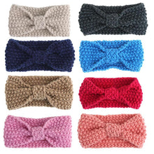 Load image into Gallery viewer, 1 Pc Baby Knit Crochet Bow Headband Girl Princess Party Fashion Hair Bands Winter Warm Infant Headband Headwear Hair Accessories