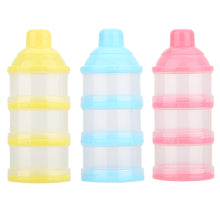 Load image into Gallery viewer, Portable Milk Powder Bottle Three Grid Formula Dispenser Food Container Box Baby Feeding Box  Kids Toddler Food Storage Box