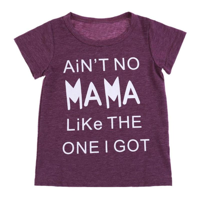 Summer Cute Letters Print Girls T-shirt Family Matching Clothes Basic Tops Baby Clothes 2018 Fashion