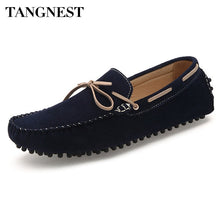Load image into Gallery viewer, Tangnest Men Flat Shoes 2018 New Square Toe Men Loafers Soft Leather Comfortable Men Shoe Driving Shoes Man Size 39~47 XMR1675