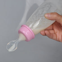 Load image into Gallery viewer, Useful Safety Silicone Baby Bottle With Spoon Food Supplement  Rice Paste Feeding Bottles  Convenient and practical 240ML