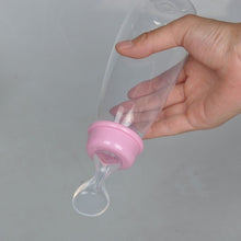 Load image into Gallery viewer, Useful Safety Silicone Baby Bottle With Spoon Food Supplement  Rice Paste Feeding Bottles  Convenient and practical 240ML