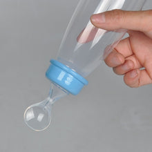 Load image into Gallery viewer, Useful Safety Silicone Baby Bottle With Spoon Food Supplement  Rice Paste Feeding Bottles  Convenient and practical 240ML