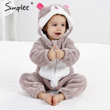 Load image into Gallery viewer, Baby Sleepwear Boys Girls Cosplay Cartoon Stitch Cat Rabbit Panda Winter Hooded Children Clothes Infant Jumpsuits