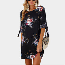 Load image into Gallery viewer, 2019 Women Summer Dress Boho Style Floral Print Chiffon Beach Dress Tunic Sundress Loose Mini Plus Size 5XL