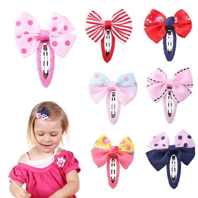 Cute Kids Baby Bowknot Hair Clip Barrettes Girls Princess Hairclip Hairpins Headwear Hair Accessories