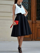 Load image into Gallery viewer, suit etek streç kısa düz renk üst ve yüksek bel mini etek fermuar ile